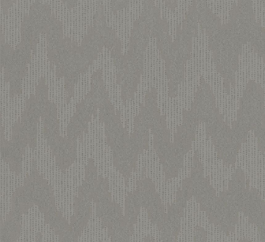 Vliesová tapeta na zeď, šedo-stříbrný cik cak vzor, 32045, Grains & Plains, Marburg