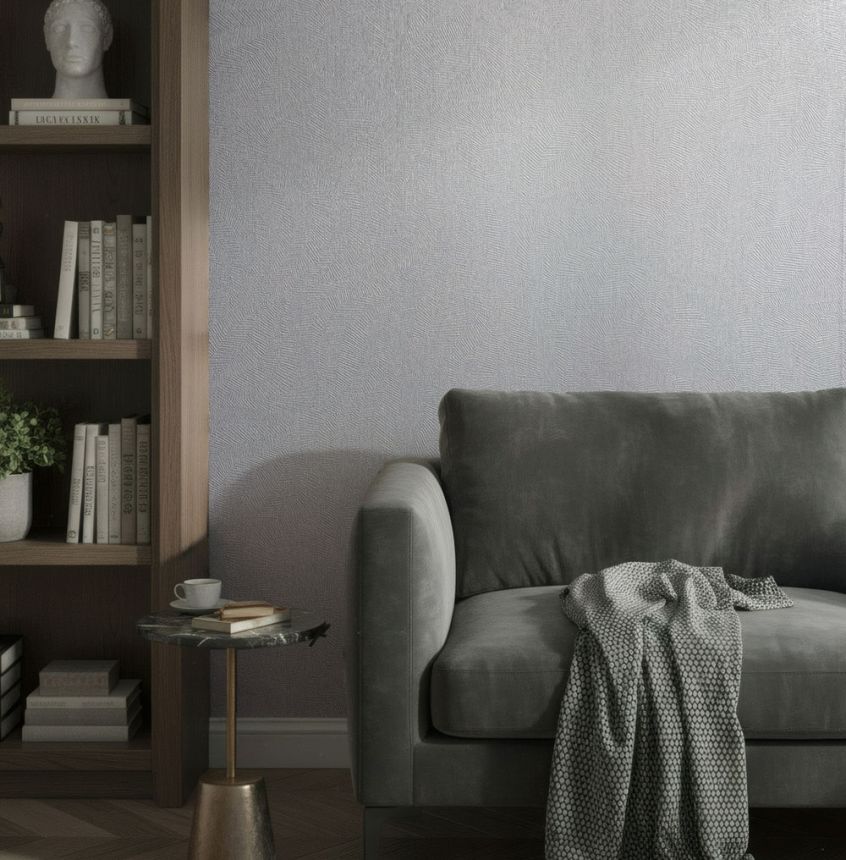 Vliesová tapeta  na zeď, Gainsboro šedá, imitace pleteniny, 36457, Whisper, Marburg