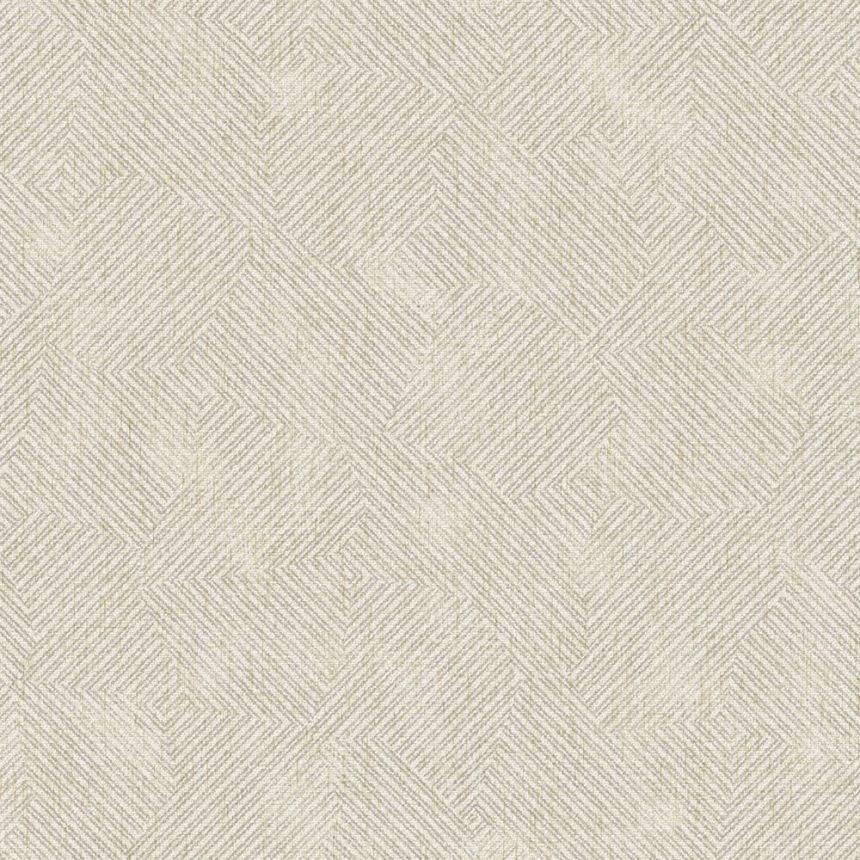 Geometrická vliesová tapeta na zeď, béžová, zlatá, pruhy, SY27521, Serenity, Decoprint