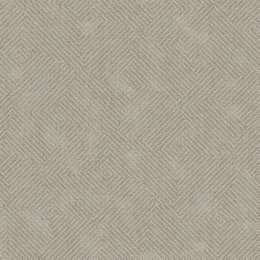 Geometrická vliesová tapeta na zeď, šedá, zlatá, pruhy, SY27523, Serenity, Decoprint