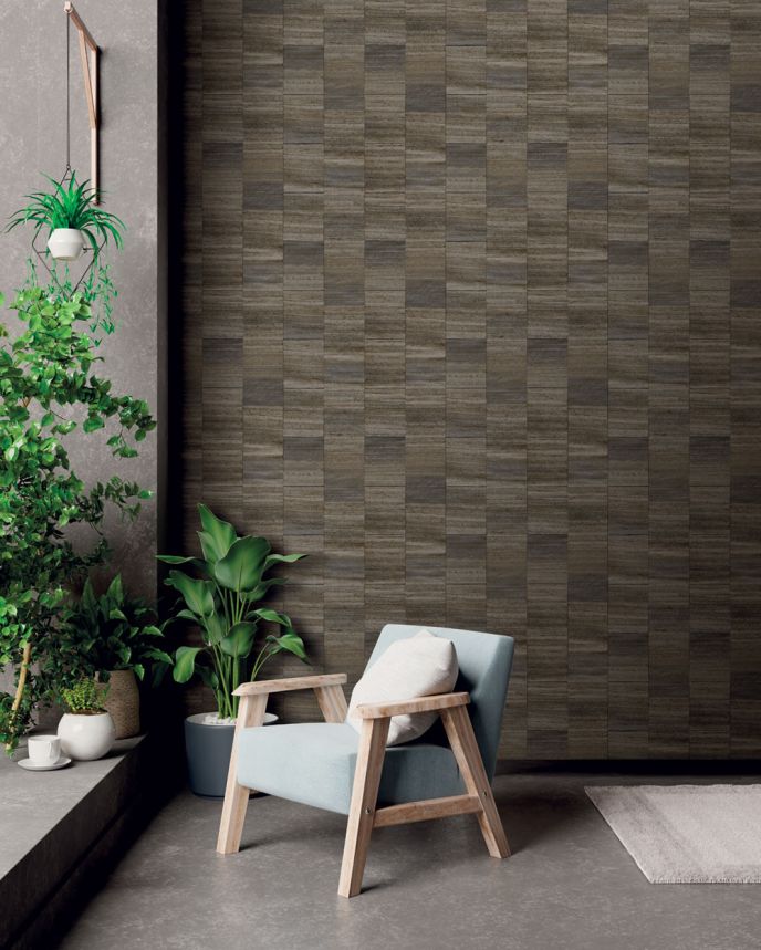 Geometrická vliesová tapeta na zeď, šedá, modrá, pruhy, SY27536, Serenity, Decoprint