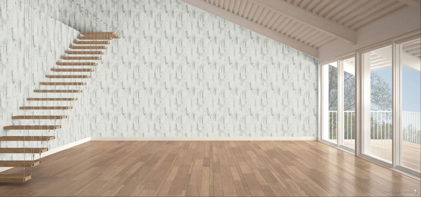 Vliesová tapeta na zeď, bílá, šedá, vintage, imitace omítky, SY27540, Serenity, Decoprint