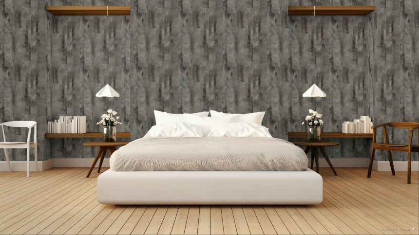 Vliesová tapeta na zeď, šedá, modrá, vintage, imitace omítky, SY27545, Serenity, Decoprint