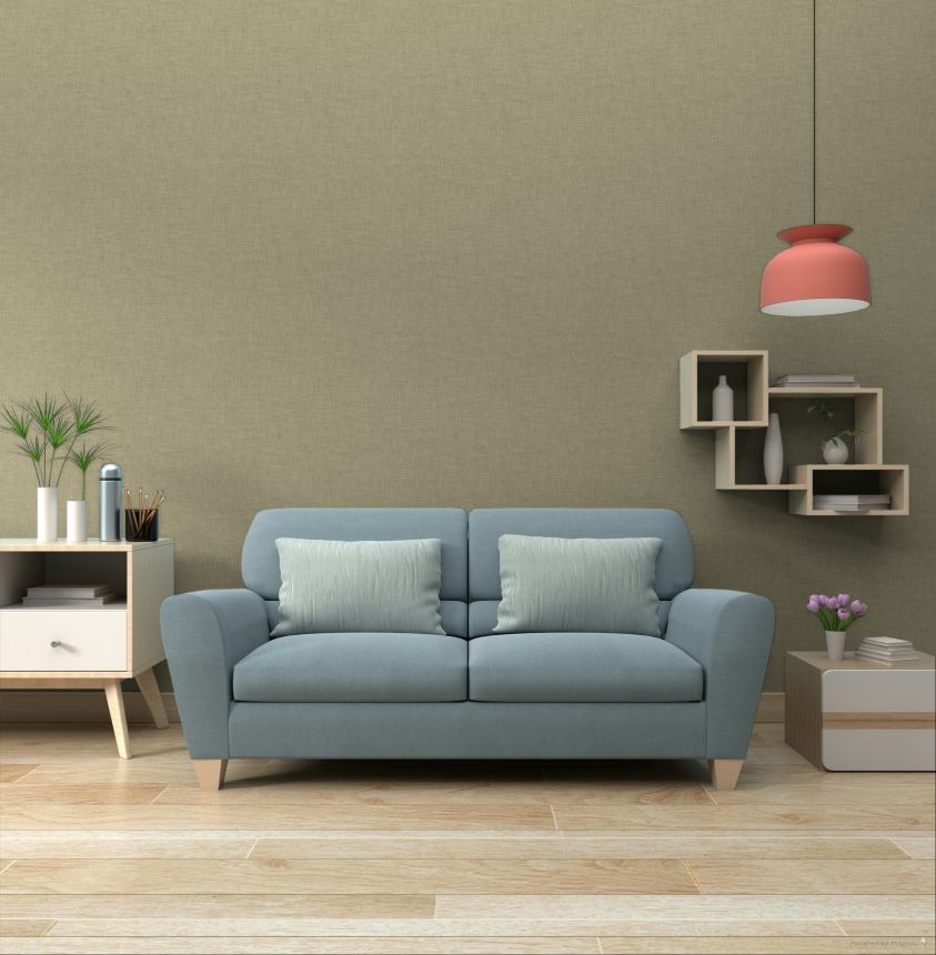 Vliesová tapeta na zeď, žluto-béžová, imitace látky, AN28210, Antibes, Decoprint