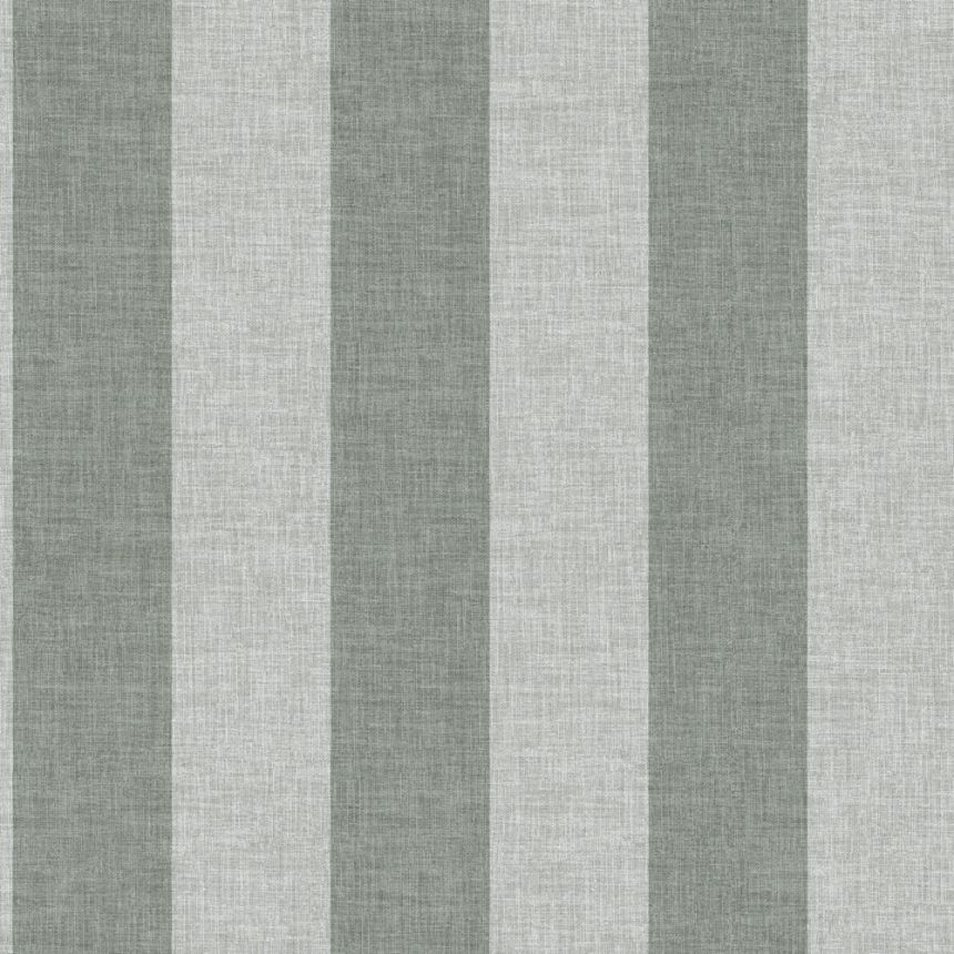 Vliesová tapeta na zeď, zelená, šedá, pruhy, imitace látky, AN28217, Antibes, Decoprint