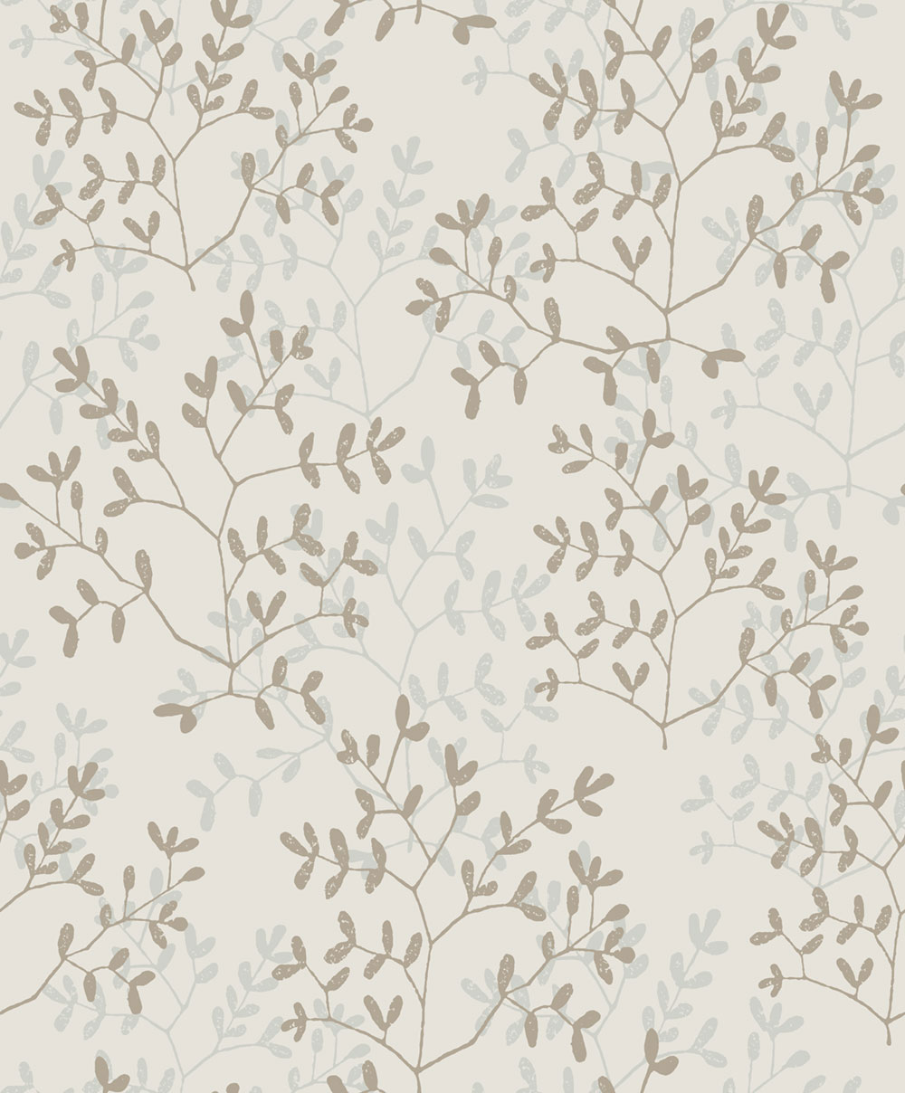 Vliesová tapeta na zeď, šedá, zlatá, větvičky, listy,  AN28251, Antibes, Decoprint