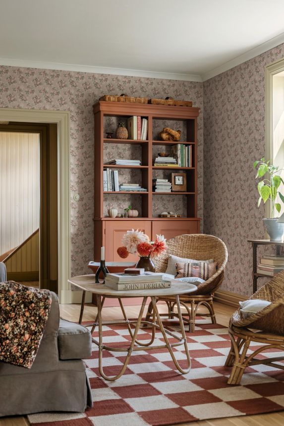Růžová vliesová tapeta na zeď s květinami, 8190, Charm, Borastapeter