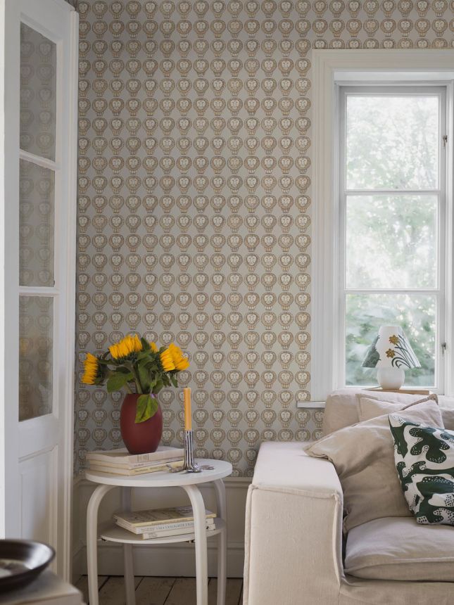 Vliesová tapeta na zeď, šedá, lvi, 1377, Scandinavian Designers, Borastapeter