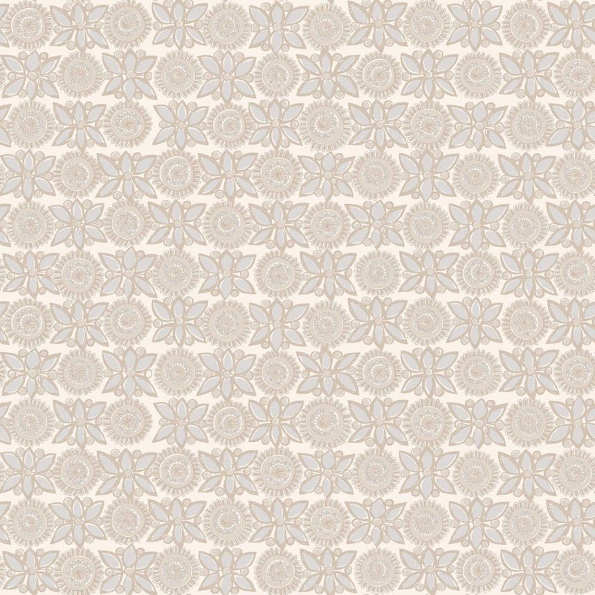 Květinová vliesová tapeta na zeď, béžová, hnědá, 1384, Scandinavian Designers, Borastapeter