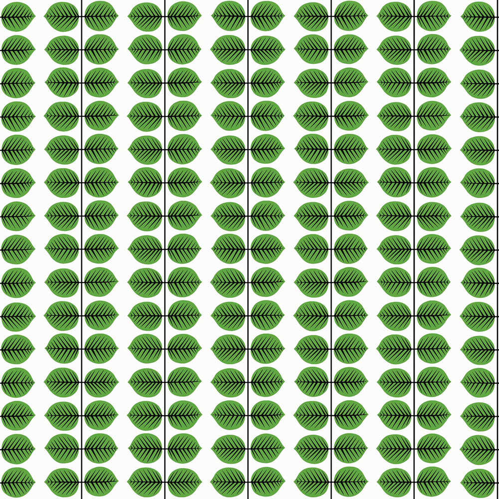 Vliesová tapeta na zeď, zelená, listy, 1750, Scandinavian Designers, Borastapeter