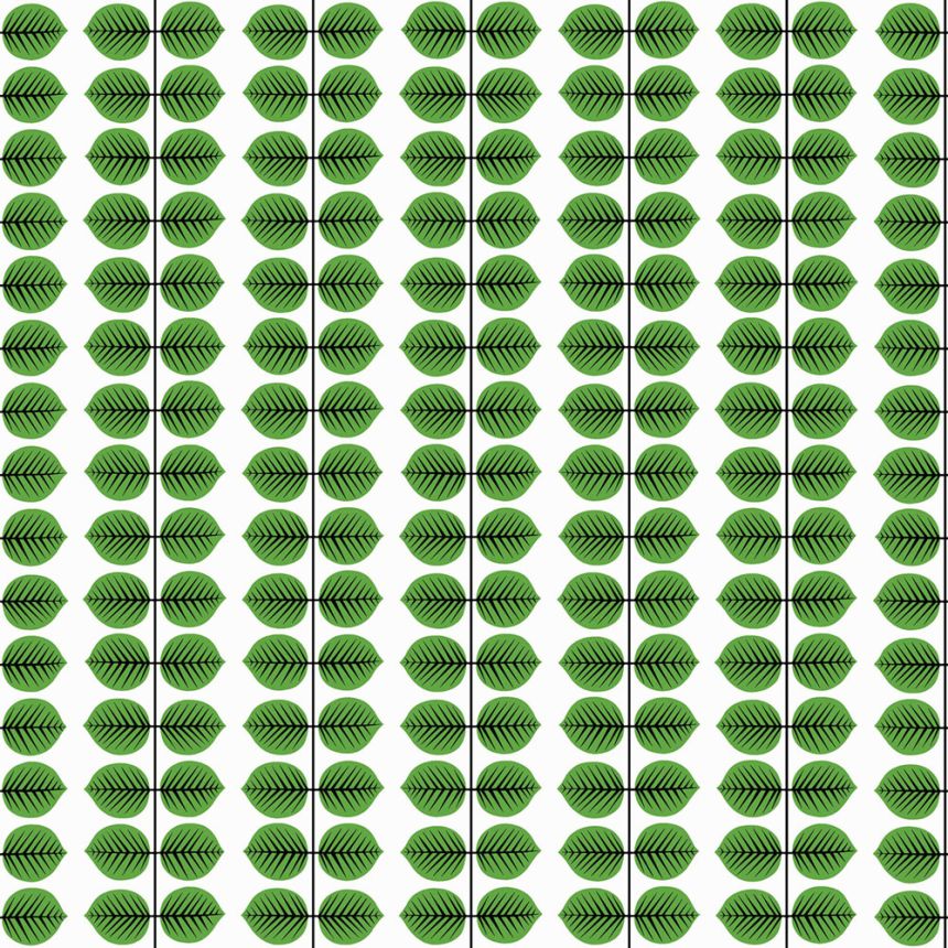 Vliesová tapeta na zeď, zelená, listy, 1750, Scandinavian Designers, Borastapeter