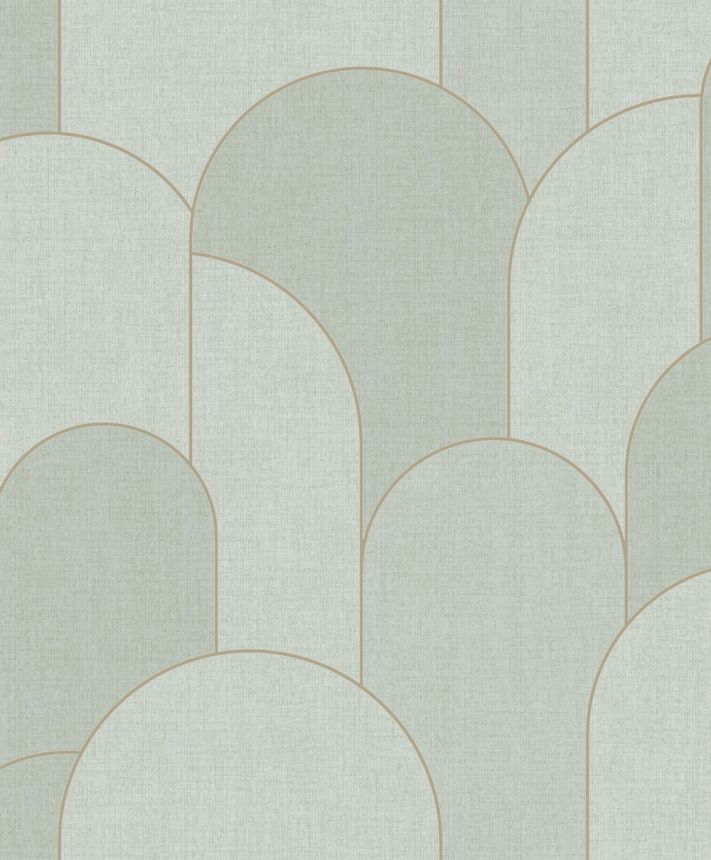 Geometrická vliesová tapeta na zeď, zelená, bronzová, M99704, Concept, Ugépa
