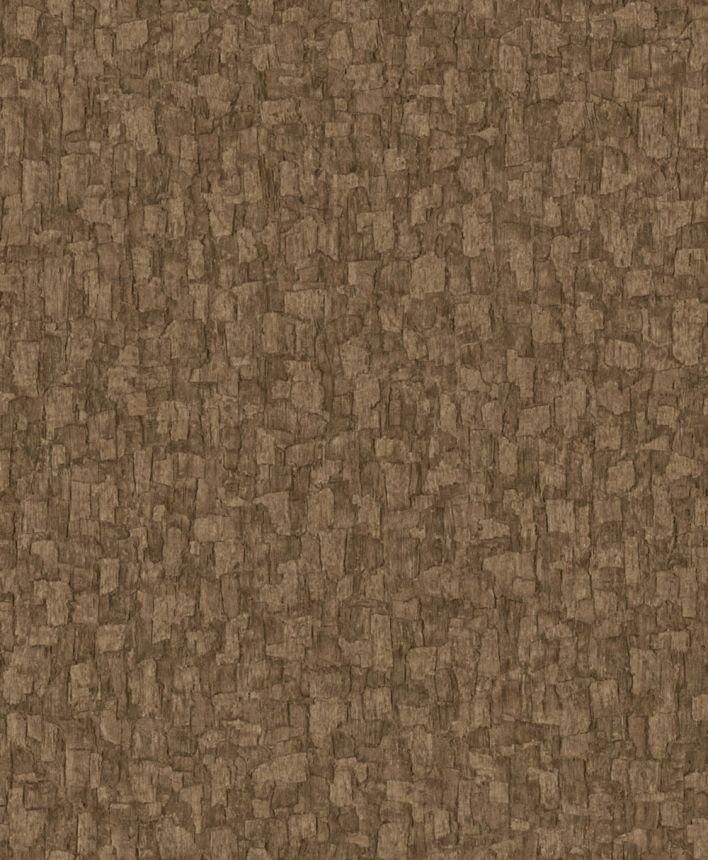 Vliesová tapeta na zeď, tmavě hnědá, imitace kůry stromů, SF1009, Surfaces, Grandeco