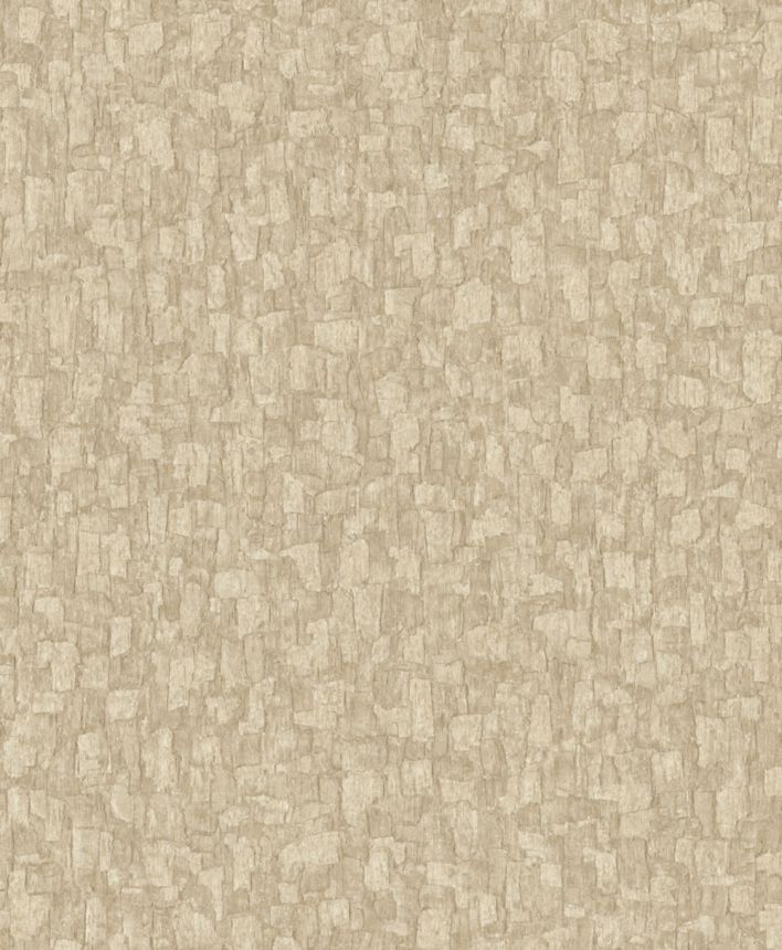 Vliesová tapeta na zeď, krémovo-béžová, imitace kůry stromů, SF1013, Surfaces, Grandeco