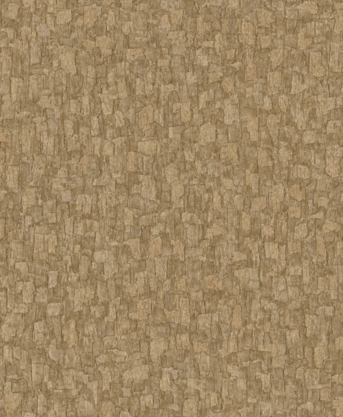 Vliesová tapeta na zeď, světle hnědá, imitace kůry stromů, SF1027, Surfaces, Grandeco