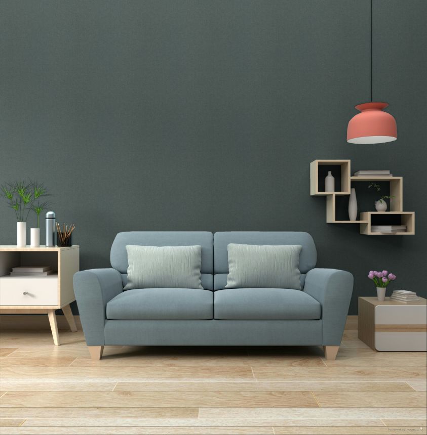 Vliesová tapeta na zeď, petrolejová, zlatá, imitace hrubé látky, SF1226, Surfaces, Grandeco