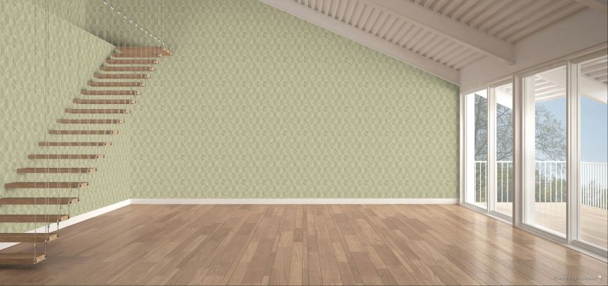 Vliesová tapeta na zeď, šedo-zelená, grafická, SF3208, Surfaces, Grandeco