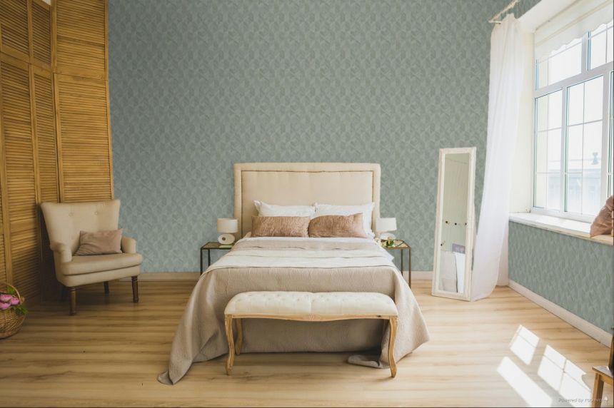 Vliesová tapeta na zeď, tyrkysová, grafická, SF3212, Surfaces, Grandeco