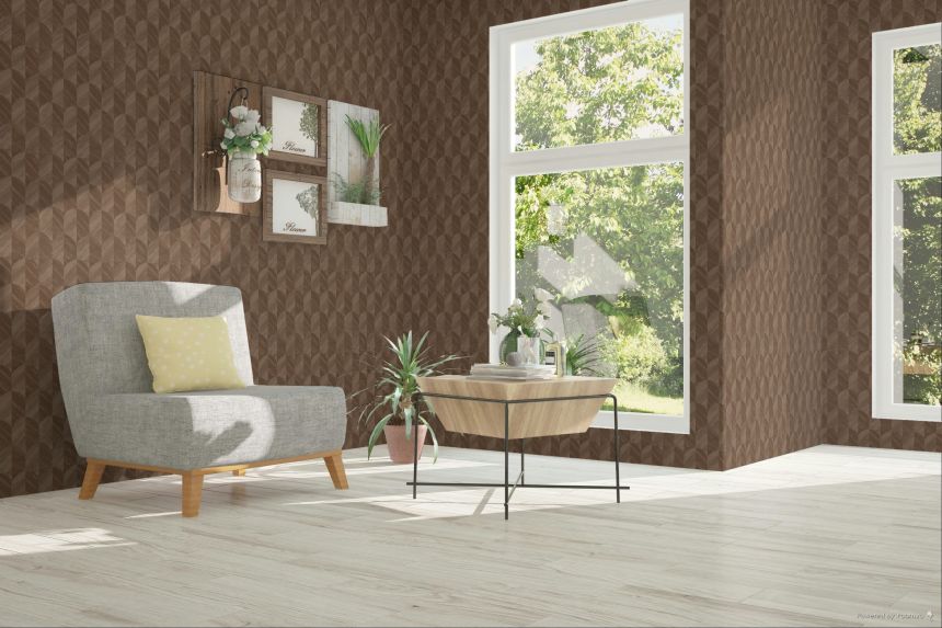 Vliesová tapeta na zeď, tmavě hnědá, grafická, SF3239, Surfaces, Grandeco