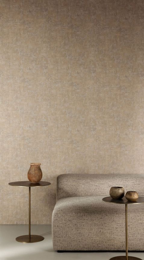Luxusní vliesová tapeta na zeď, šedá, zlatá, vintage, imitace omítky, A85404, Structured Walls, Grandeco