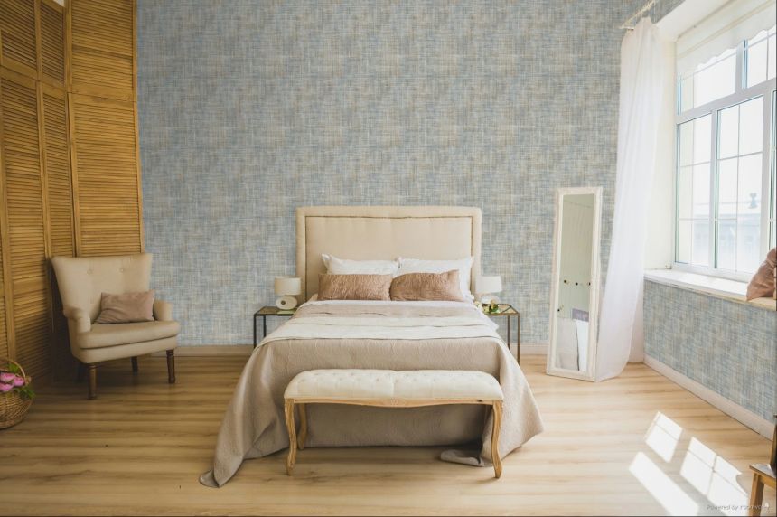 Vliesová tapeta na zeď, modrá, šedá, imitace látky, A85504, Structured Walls, Grandeco