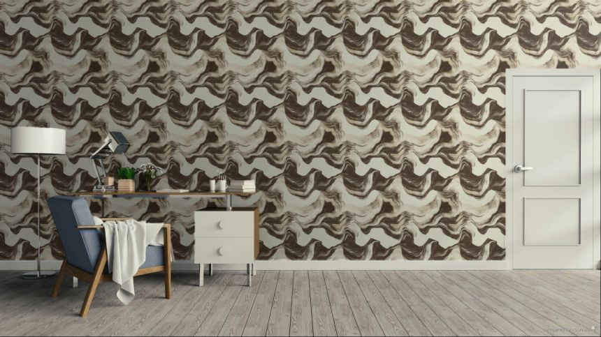 Vliesová tapeta na zeď, hnědá, béžová, imitace mramoru, A85103, Structured Walls, Grandeco