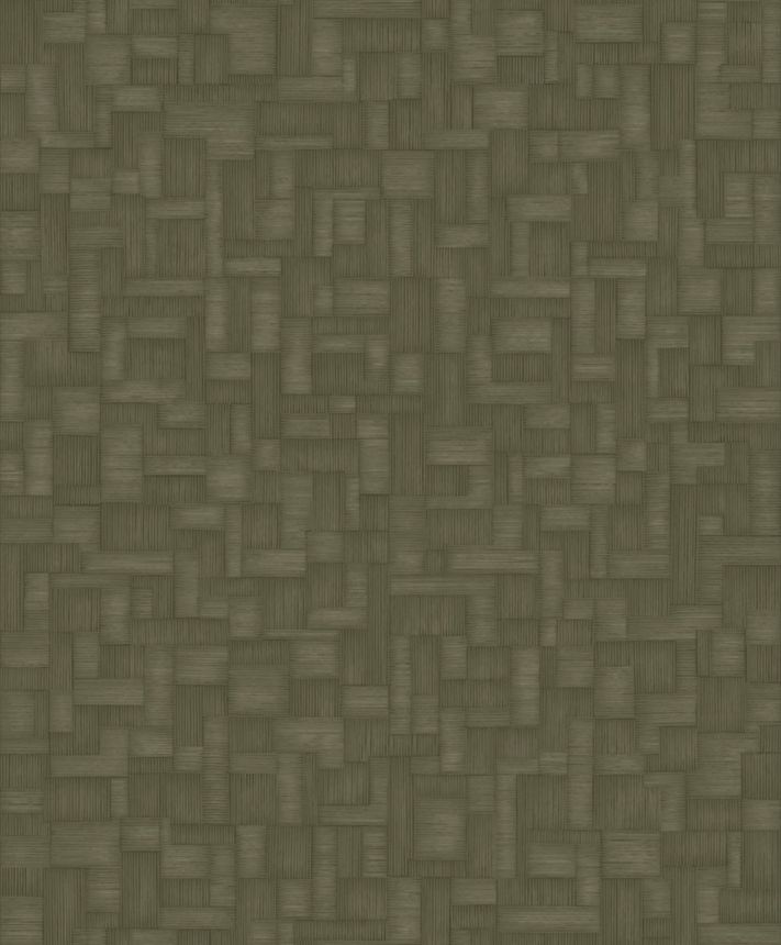Geometrická vliesová tapeta na zeď, tmavě zelená, A85201, Structured Walls, Grandeco