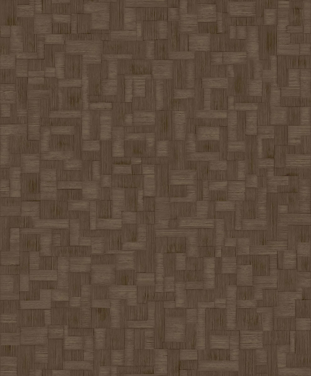 Geometrická vliesová tapeta na zeď, kávově hnědá, A85205, Structured Walls, Grandeco