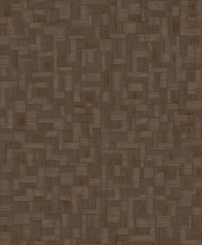 Geometrická vliesová tapeta na zeď, kávově hnědá, A85205, Structured Walls, Grandeco