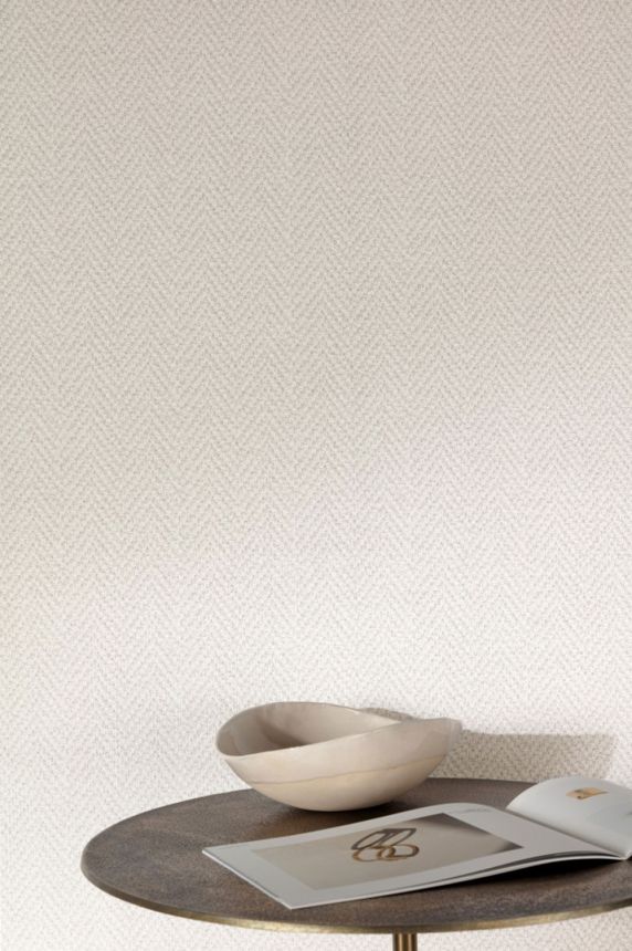 Vliesová tapeta na zeď, šedo-bílý cik cak vzor, A86201, Structured Walls, Grandeco