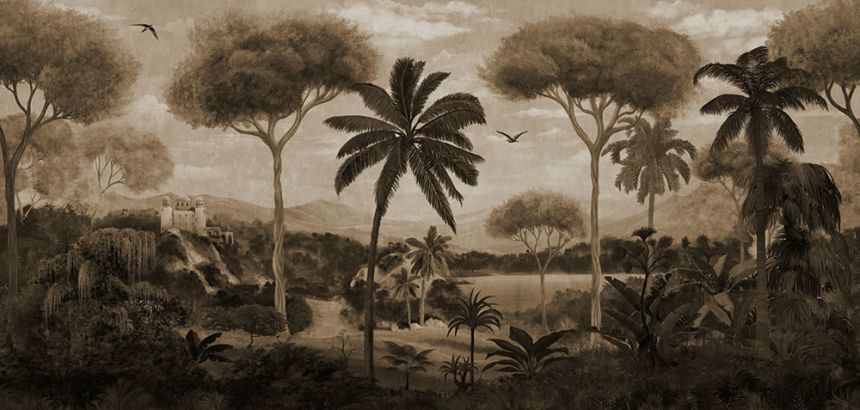 Vliesová obrazová tapeta na zeď, hnědá, béžová, džungle, 30192, The New Bombay Design Edition, Marburg