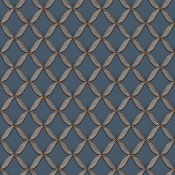 Luxusní modrá vliesová tapeta s látkovou texturou FT221227, Fabric Touch, Design ID