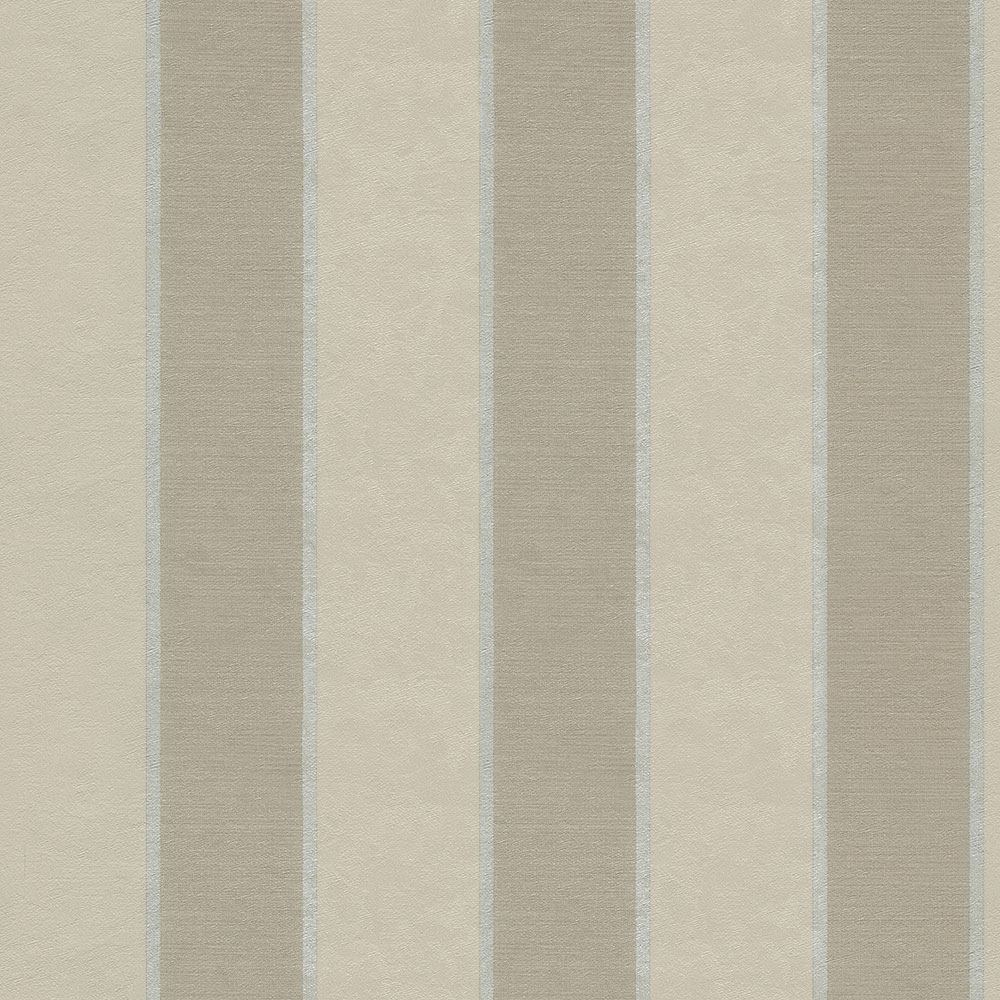Hnědobéžová pruhovaná vliesová tapeta 45225, Feeling, Emiliana