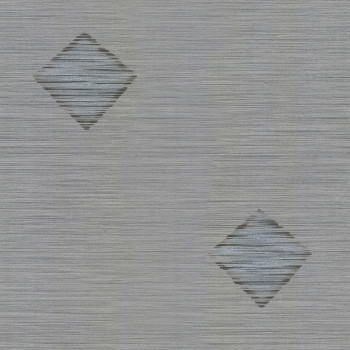 Šedostříbrná vliesová tapeta, geometrický vzor 45212, Feeling, Emiliana