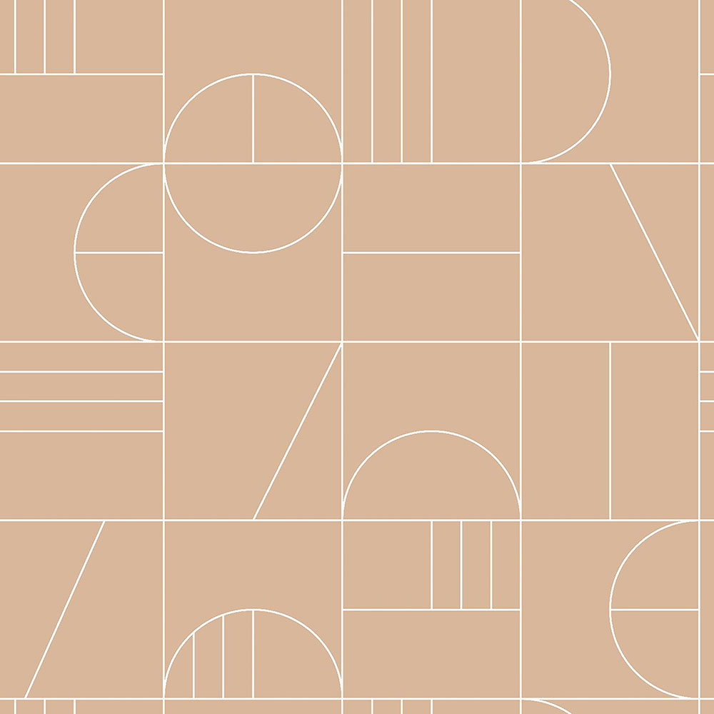 Hnědá vliesová tapeta na zeď, geometrický vzor 139208, Art Deco, Est