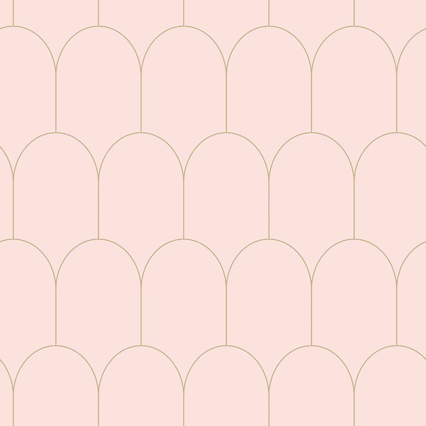 Růžová geometrická vliesová tapeta na zeď 139201, Art Deco, Esta
