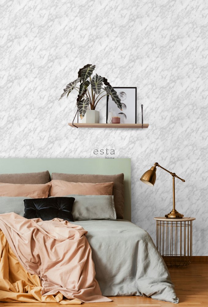 Mramorovaná šedá vliesová tapeta 139195, Art Deco, Esta