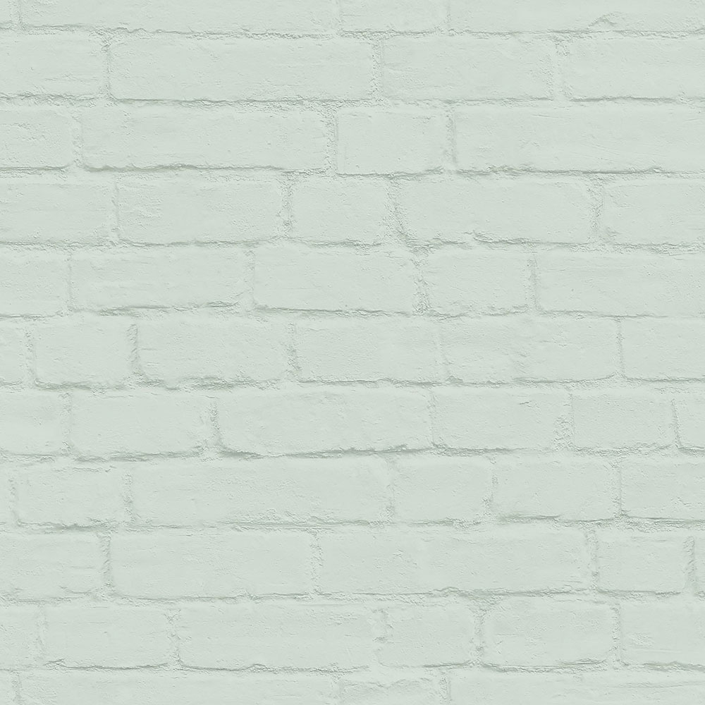 Vliesová zelená tapeta na zeď cihly, cihlová zeď 139193, Art Deco, Esta