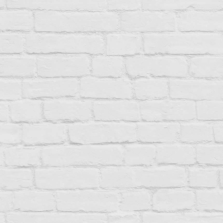 Vliesová šedo-bílá tapeta na zeď cihly, cihlová zeď 139192, Art Deco, Esta