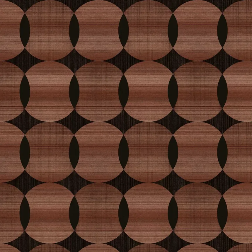 Geometrická vliesová tapeta na zeď, hnědá, černá, 113950, Graham & Brown