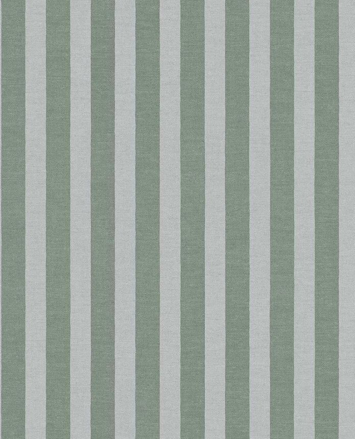 Vliesová tapeta na zeď, zelená, imitace pruhované látky, 363157, Tiny Treasures, Eijffinger
