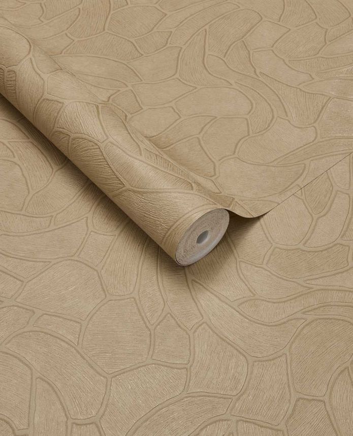 Geometrická vliesová tapeta na zeď, oranžovo-béžová, kámen, 363214, Calm Crafted, Eijffinger
