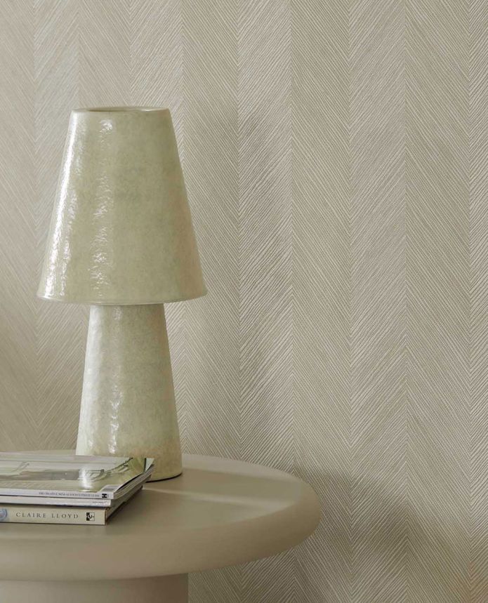Geometrická vliesová tapeta na zeď, šedo-béžová, imitace rohože, 363232, Calm Crafted, Eijffinger
