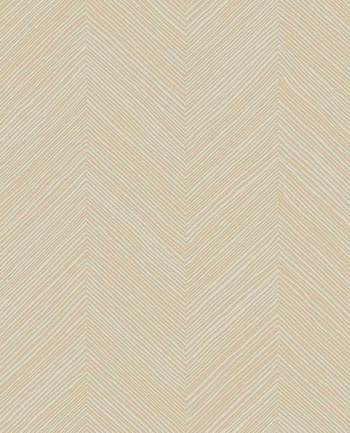 Geometrická vliesová tapeta na zeď, krémovo-žlutá, imitace rohože, 363233, Calm Crafted, Eijffinger