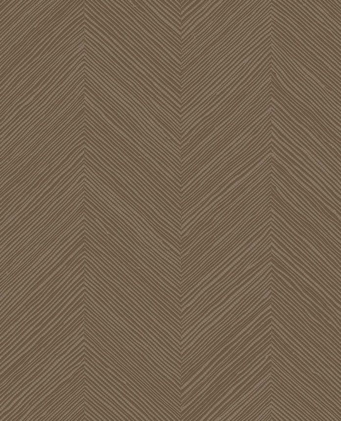 Geometrická vliesová tapeta na zeď, šedo-hnědá, imitace rohože, 363240, Calm Crafted, Eijffinger