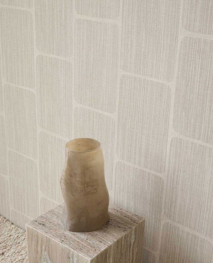 Geometrická vliesová tapeta na zeď, světle béžovo-šedá, 363252, Calm Crafted, Eijffinger