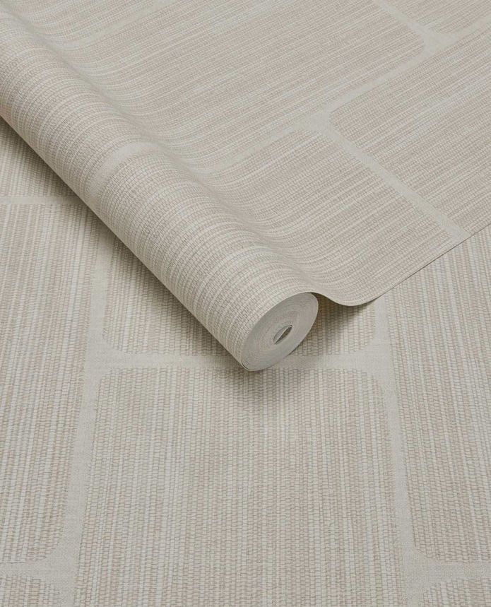 Geometrická vliesová tapeta na zeď, krémová, 363254, Calm Crafted, Eijffinger