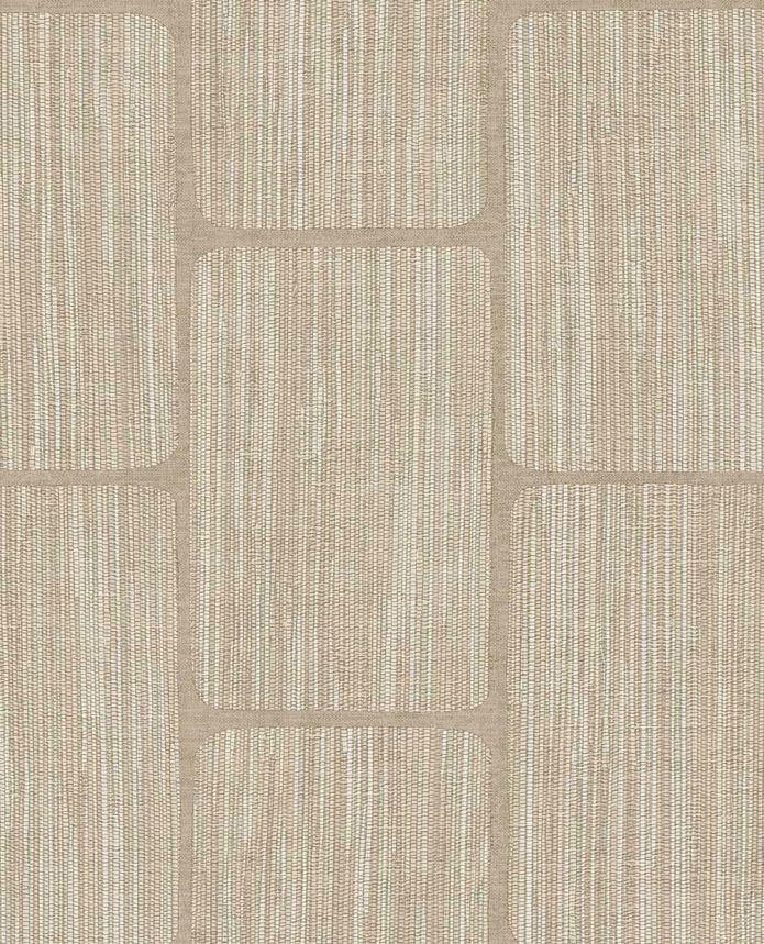 Geometrická vliesová tapeta na zeď, hnědo-béžová, 363255, Calm Crafted, Eijffinger