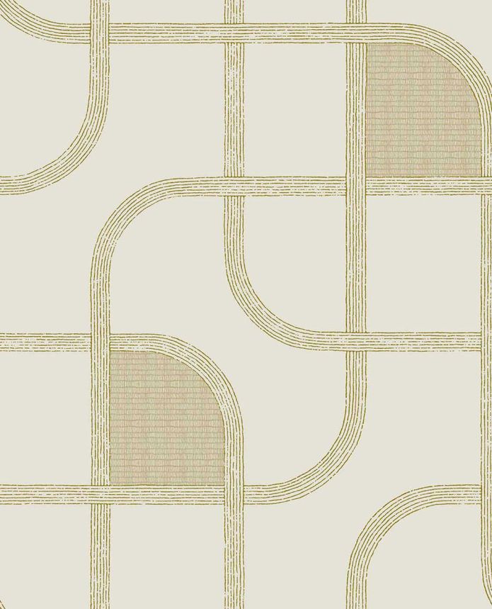 Geometrická vliesová tapeta na zeď, krémová, pruhy, 363260, Calm Crafted, Eijffinger