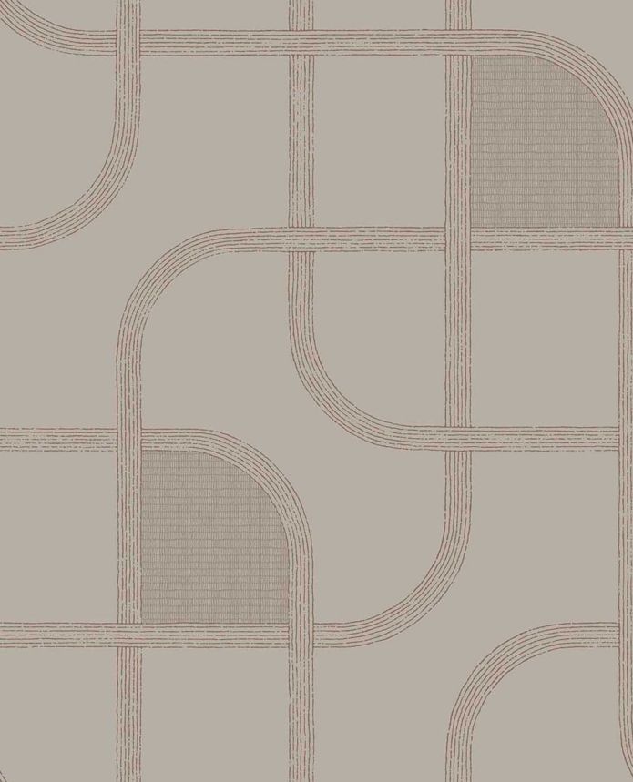 Geometrická vliesová tapeta na zeď, růžová, pruhy, 363261, Calm Crafted, Eijffinger